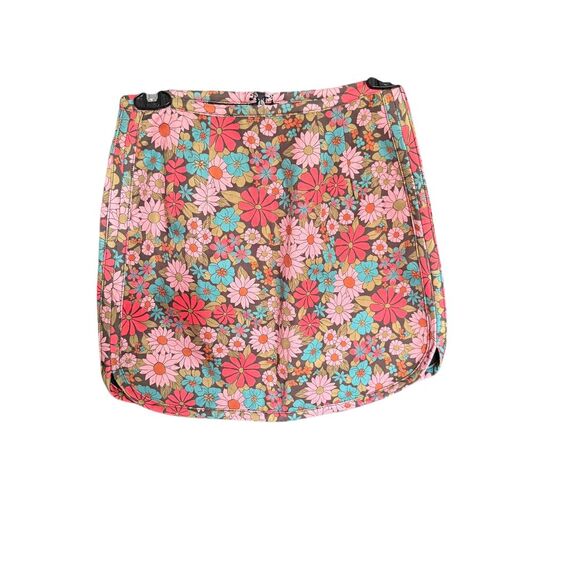 NATURAL LIFE Dresses & Skirts - Natural Life Retro Floral Print Mini Skirt Daisy Pattern Summer Size XS